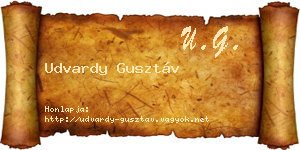 Udvardy Gusztáv névjegykártya