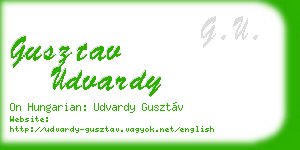 gusztav udvardy business card